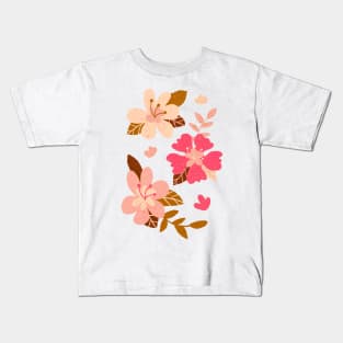 Pink hibiscus flowers Kids T-Shirt